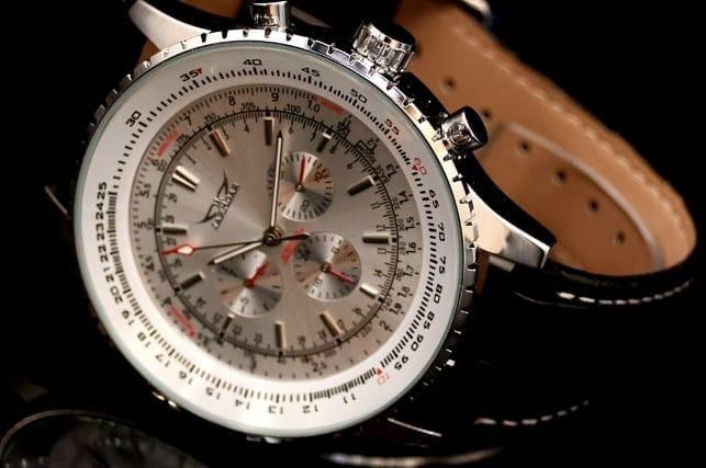 XL JARAGAR Herrenuhr Herren Automatik Uhr Weiß Schwarz Farben mit Lederarmband1