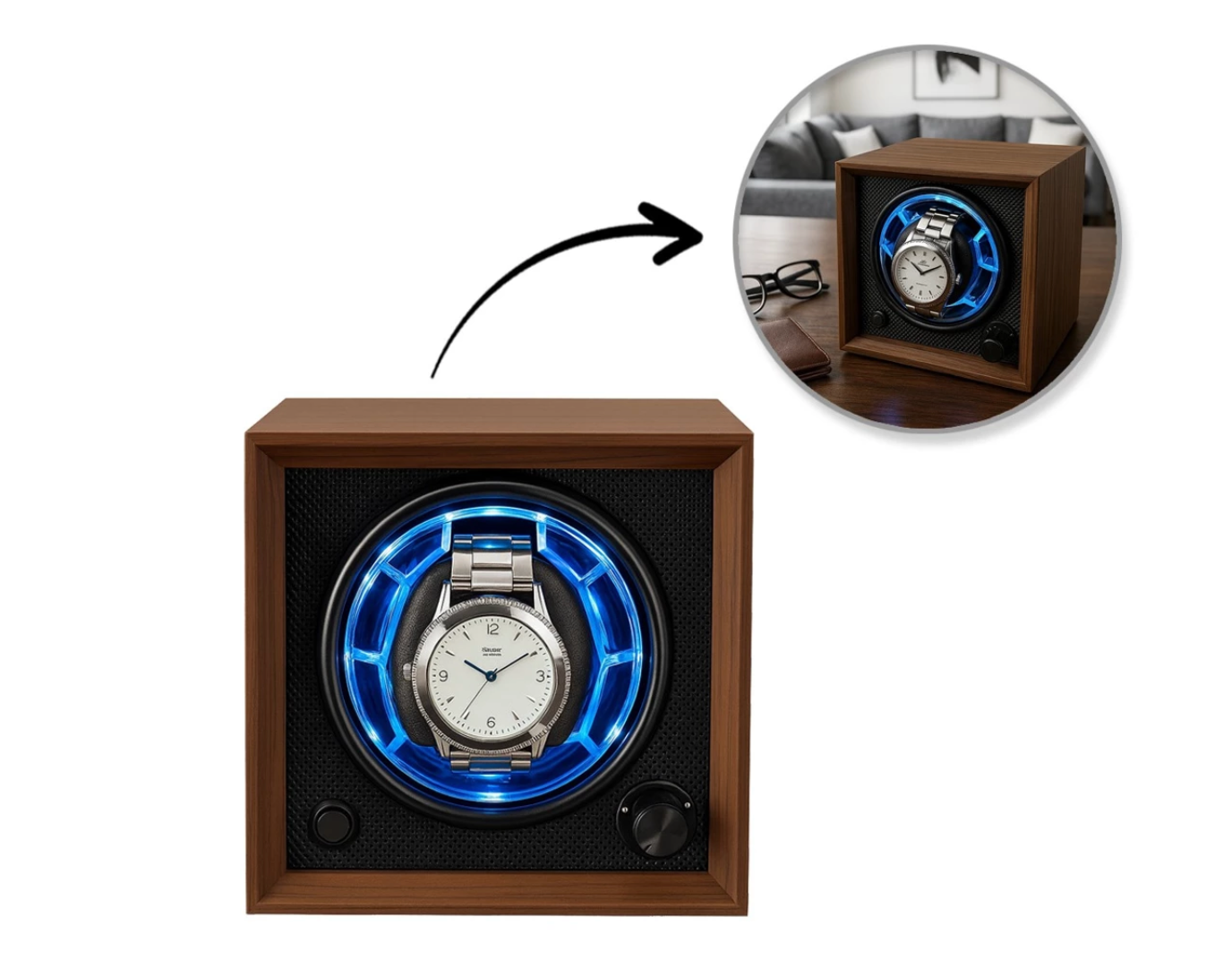 Automatik Uhrenbeweger Uhrenbox Schatulle Rotomat Watch Winder Box Automatikuhr0