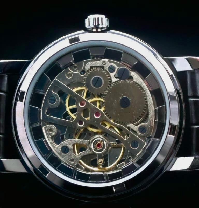 FORSINING - HERREN - AUTOMATIK - UHR - DRACHEN - DESIGN - LEDER - SILBER - 40MM2