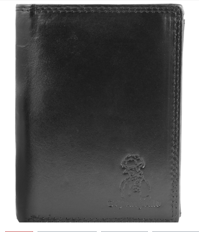 Schwarzwald Mädel Leder Portemonnaie Geldbeutel Portmonee Echtleder Schwarz Neu0