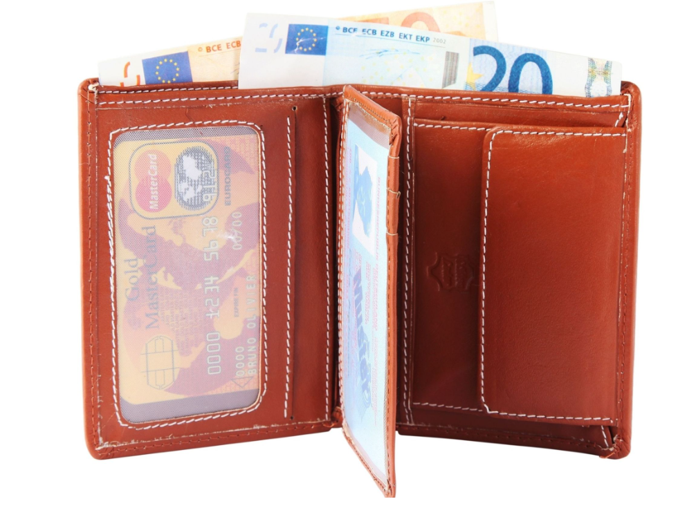 Akzent Unisex Leder Portemonnaie Geldbeutel Portmonee Echtleder Braun Farben Neu1