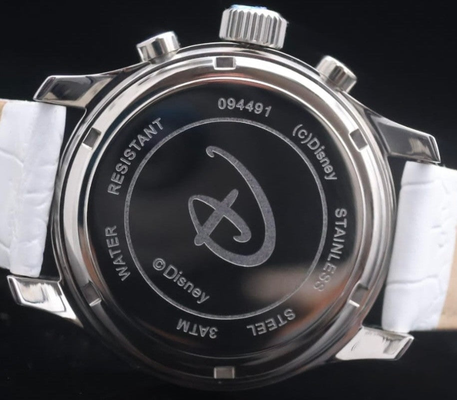 Disney Uhr Chronograph Sammlerstück Datumsanzeige Lederband VINTAGE2