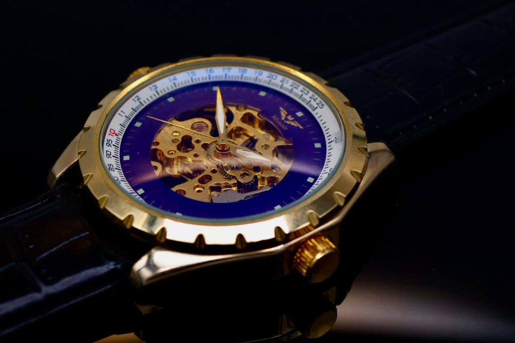 XXL Minoir Automatikuhr Armbanduhr Herrenuhr mit offener Unruh und Glasboden TOP2