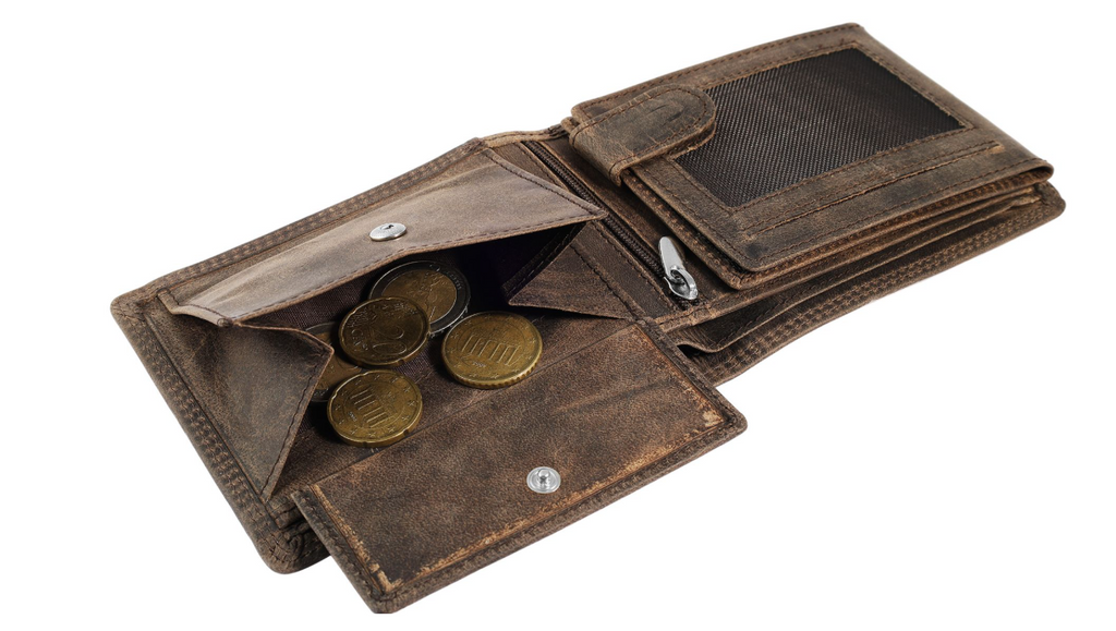 Akzent Leder Geldbörse RFID Schutz  Echtleder Portemonnaie Geldbeutel Adler 42