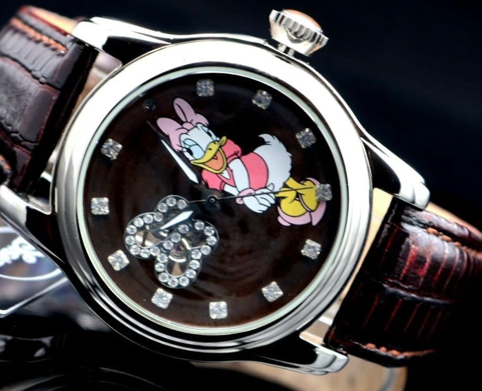 Disney Automatik Uhr Limited Edition Daisy Sammlerstück Retro VINTAGE Rarität *1