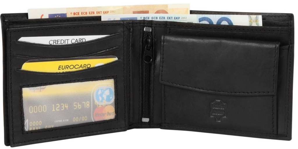 Excellanc Rinds Leder Geldbörse Echtleder Portemonnaie Geldbeutel Portmonee0