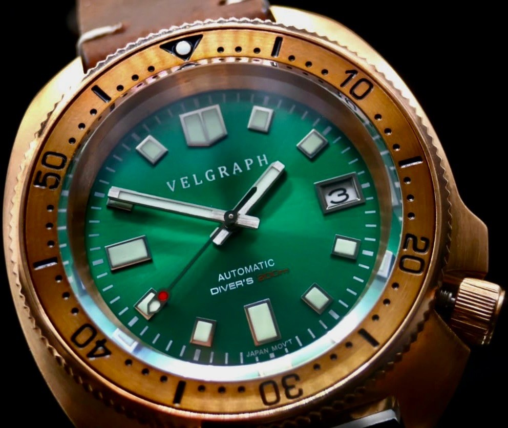 Luxus Velgraph 42mm Automatik Watch | Diver Style | Geschraubte Krone NH35 Werk0