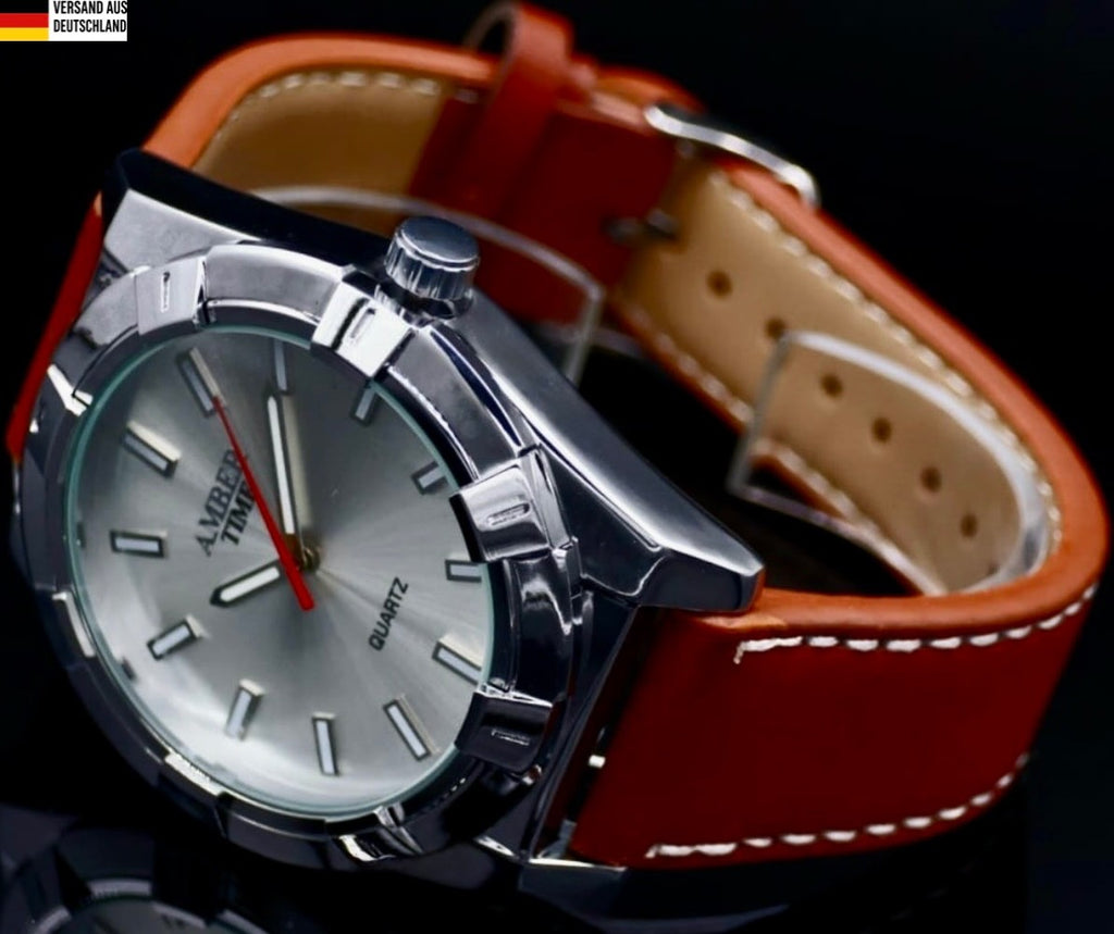 Edle Herren Armband Männer Uhr  Quarz NEU *0