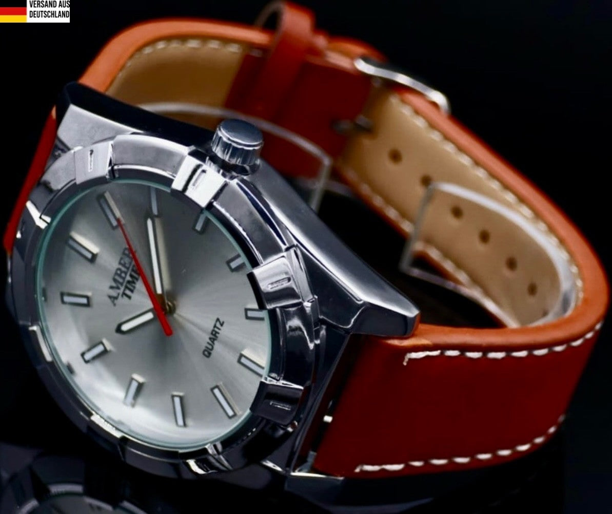 Edle Herren Armband Männer Uhr  Quarz NEU *0