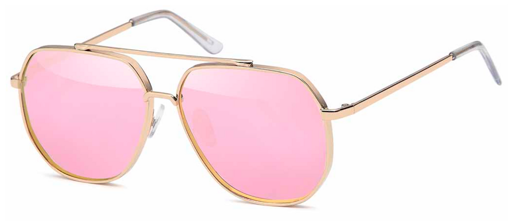 Gil Design Sonnenbrille Damen Frauen UV400 Pilotenbrille Rosa Flex Temple Neu0