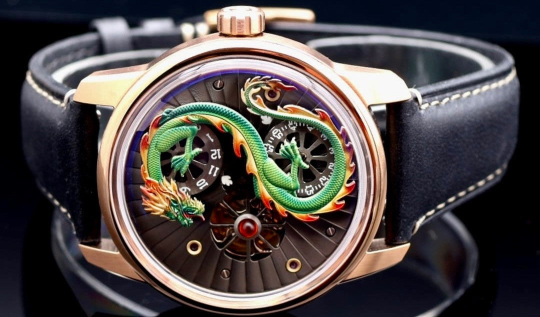 OBLVLO JM-Dragon Automatik Herren Uhr 42mm Edelstahl Saphirglas Skeleton NEU2