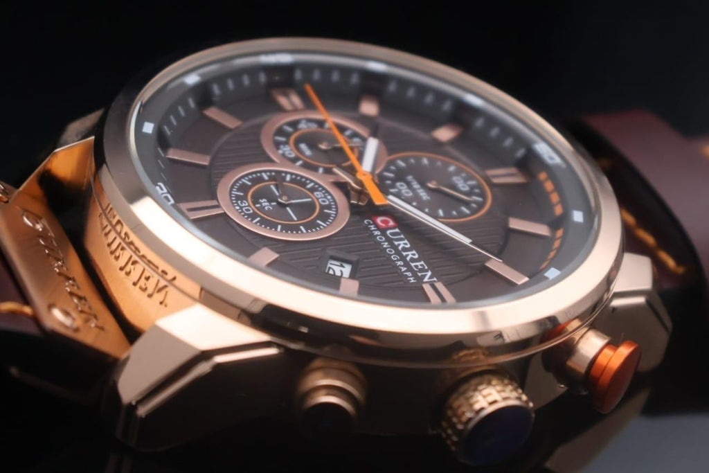 CURREN - HERREN - UHR - CHRONOGRAPH - LEDER - STOPPUHR - DATUM - 48MM2