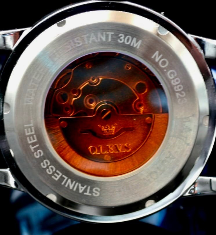 OLEVS Automatik Herren Männer Uhr Automatikuhr Grün Silber Farben Vollkalender3