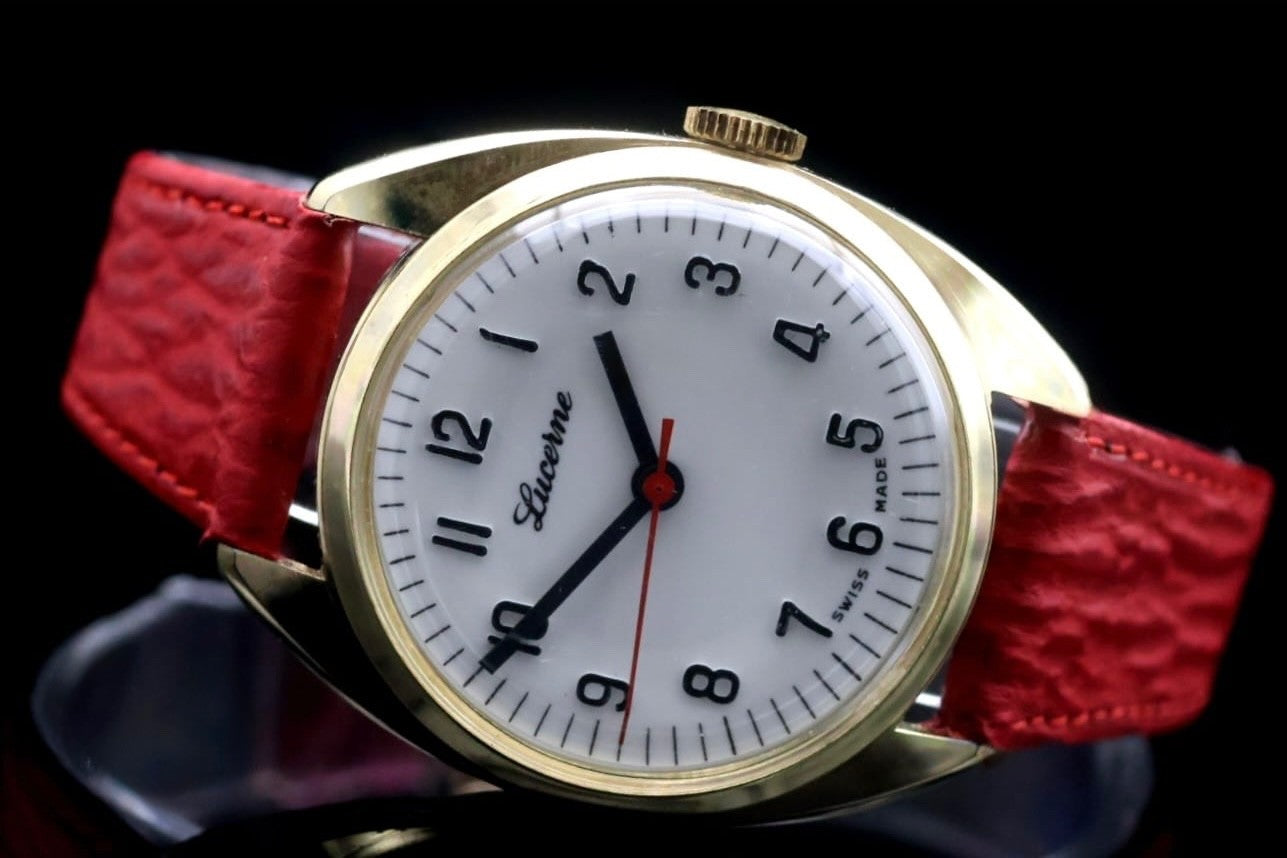 Lucerne Swiss Made Handaufzug Watch Armbanduhr Vintage Lagerfund Sammlerstück1