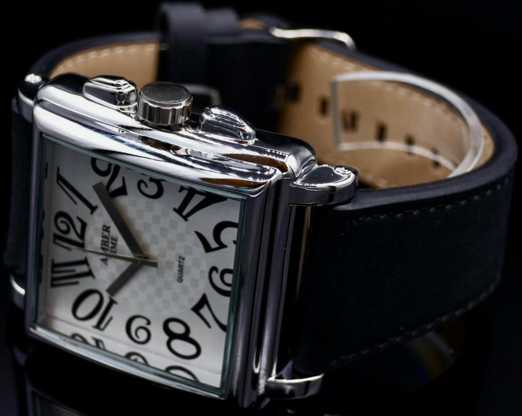 XL Herren Armband Männer Uhr Schwarz Analog Quarz1