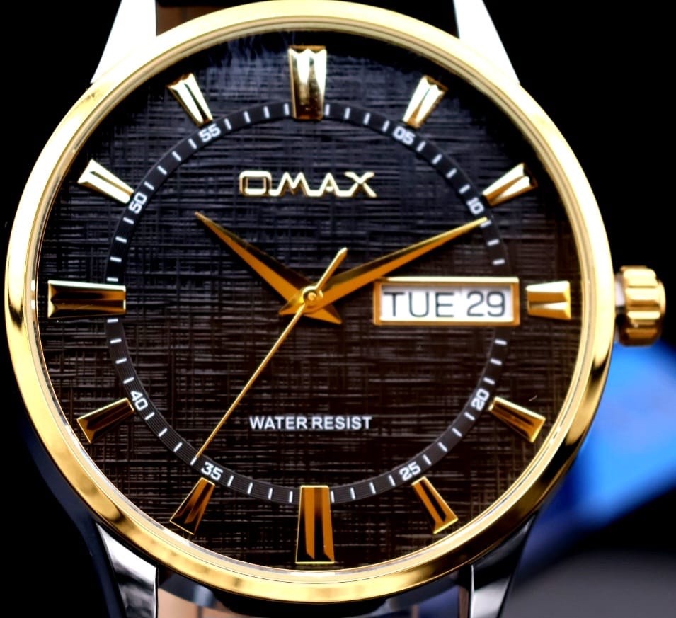 Omax Herren Armband Uhr Herrenuhr Datum Flaches Design SLIM IP Veredelt Slim NEU2