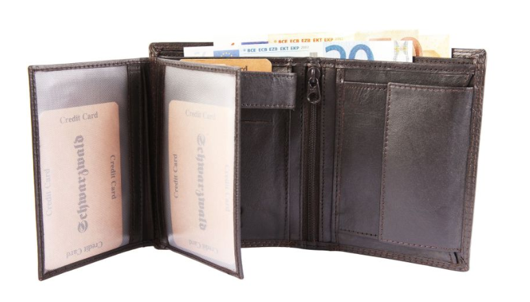 Schwarzwald Mädel Leder Portemonnaie Geldbeutel Portmonee Echtleder Dunkelbraun1