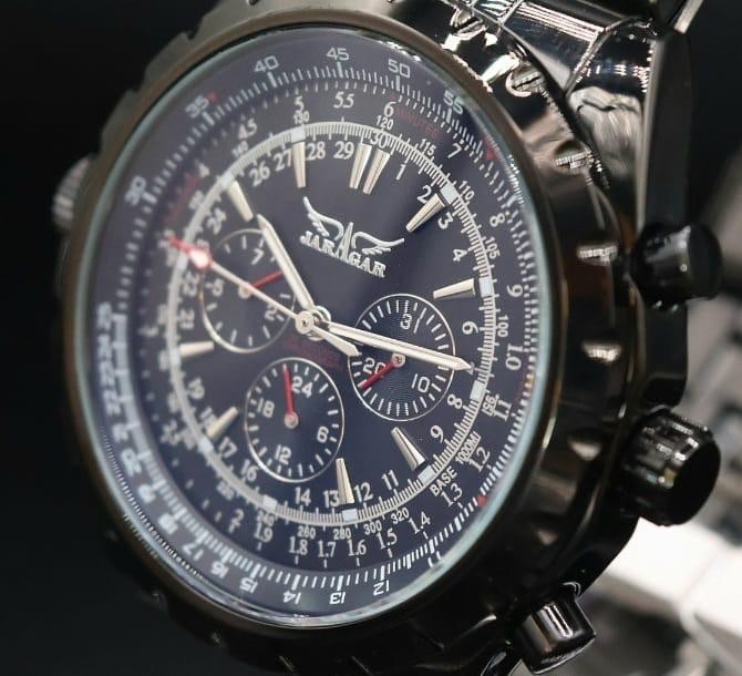 XL Automatik Herren Männer Armband Automatikuhr Herrenuhr Blau Schwarz Farben0