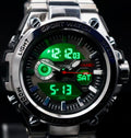 SKM Sportliche Digital & Analog Herren Männer Uhr Armbanduhr Silber Farben 52mm0
