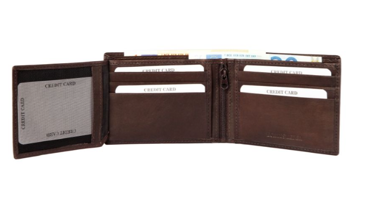 Schwarzwald Leder Portemonnaie Geldbeutel Portmonee Echtleder Dunkelbraun 51