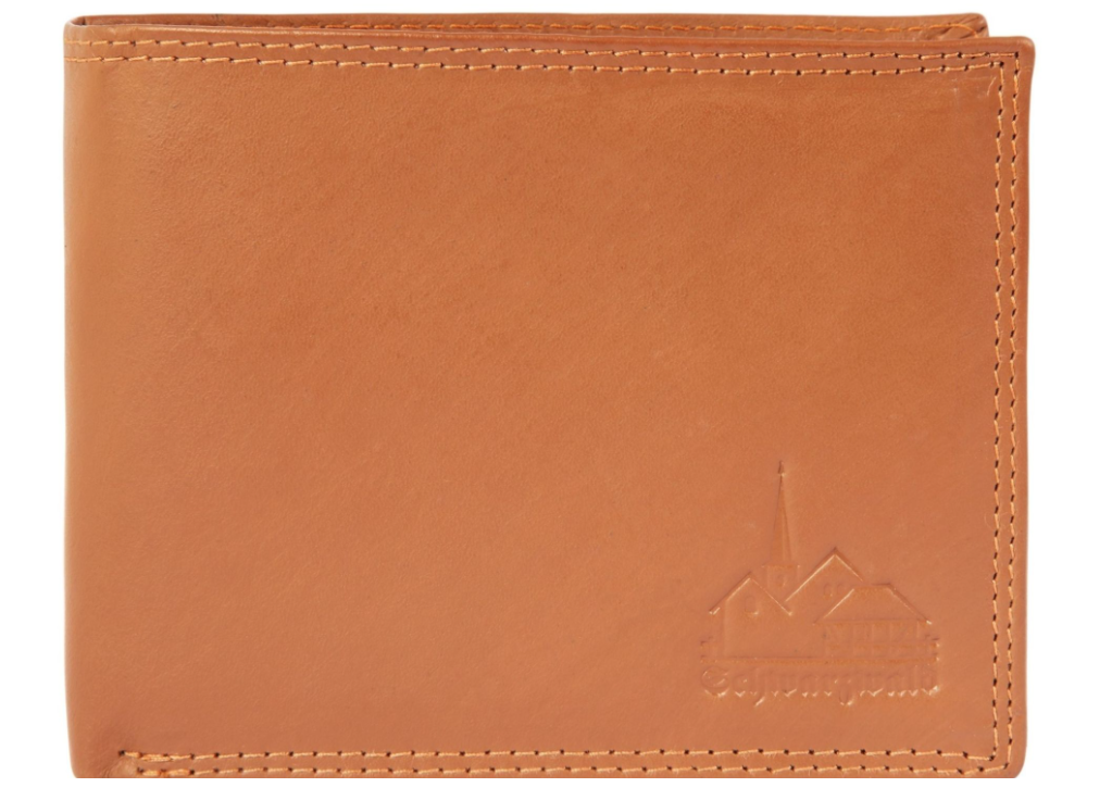 Schwarzwald Leder Portemonnaie Geldbeutel Portmonee Echtleder Braun Motiv Kirche0