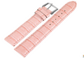 Steinmeister Uhrenarmband Echtleder Armband 20 mm pink Dornschließe pinke Naht0