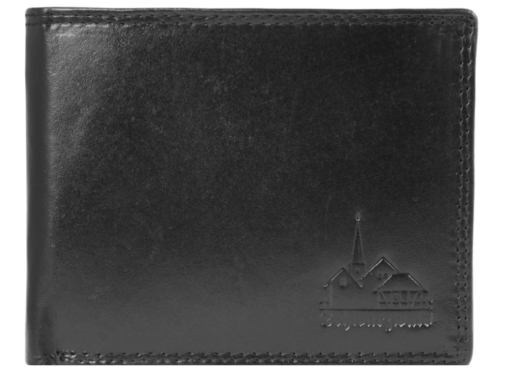 Schwarzwald Leder Portemonnaie Geldbeutel Portmonee Echtleder Schwarz Motiv0