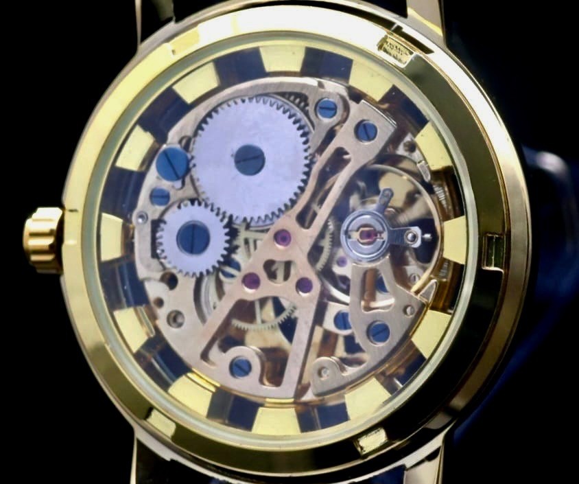 FORSINING - HERREN - AUTOMATIK - UHR - DRACHEN - DESIGN - LEDER - GOLD - 40MM1