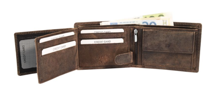 Akzent Leder Geldbörse RFID Schutz  Echtleder Portemonnaie Geldbeutel Adler 43