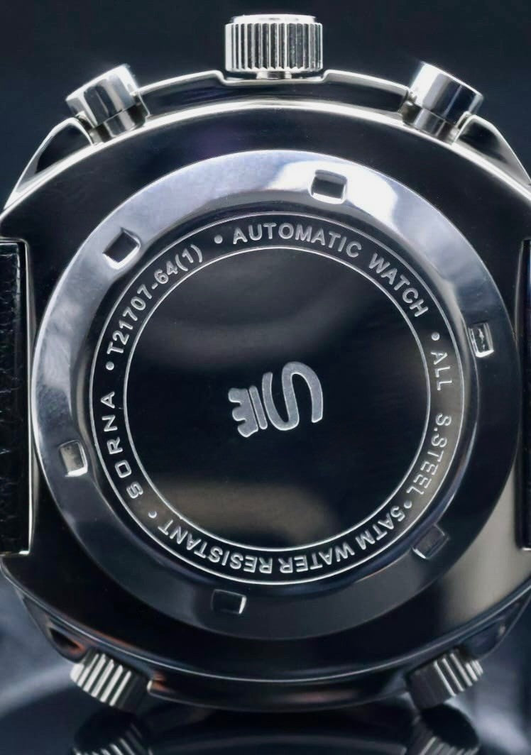 Sorna Herrenuhr Armband Automatik Uhr BULLHEAD NOS-STYLE Worldtimer Watch NEU3