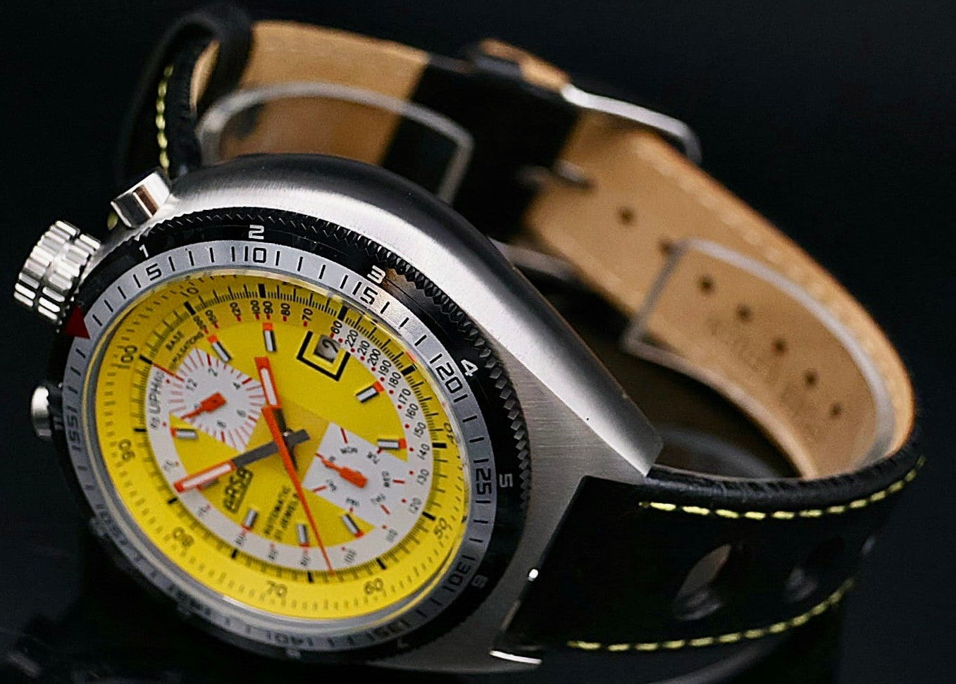 Hochwertige Arsa Herren Uhr Automatikuhr mit Lederband Vollkalender NEU* 1 TAG2