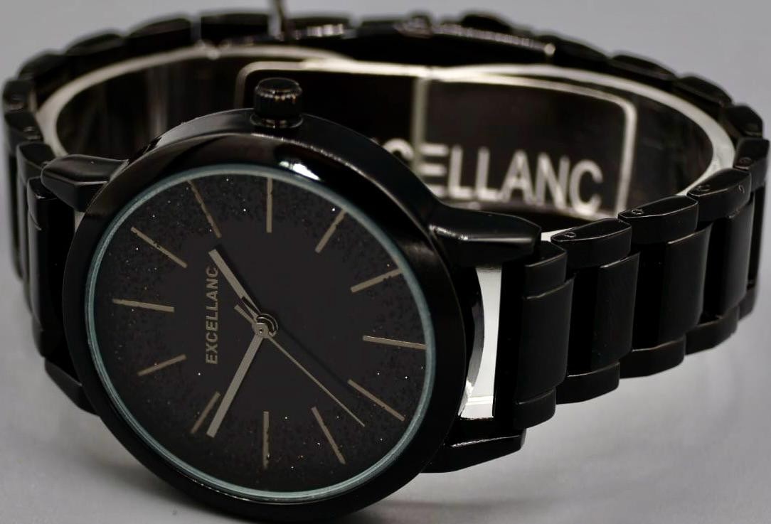 Mega Edle Excellanc Damen Frauen Glitzer Armband Uhr Scwarz Farben Damenuhr1