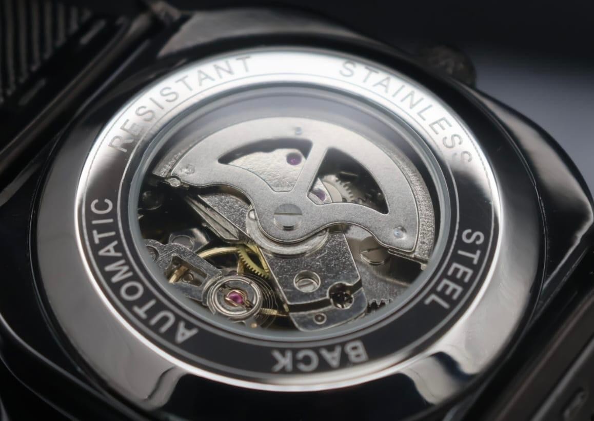 CAROTIF - AUTOMATIK - WATCH - SKELETTUHR - SCHWARZ - MESHBAND - 42X42MM2