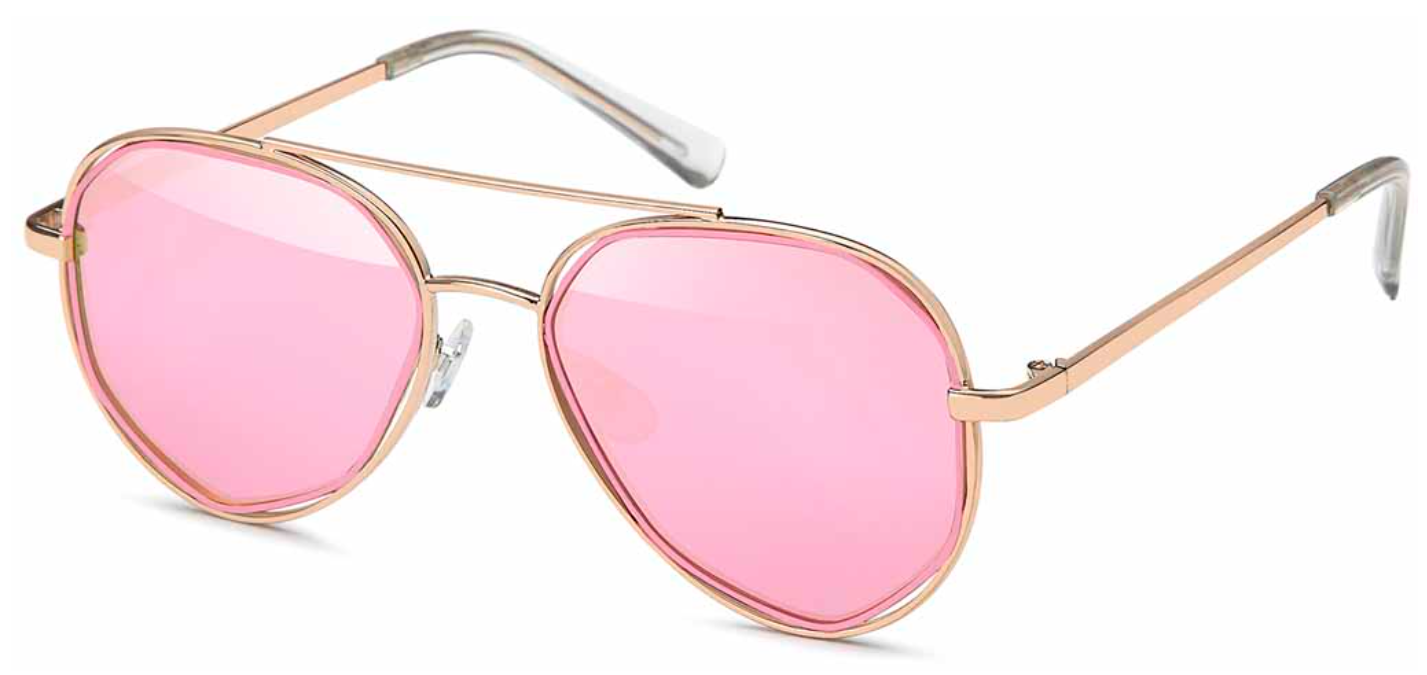 Gil Design Sonnenbrille Damen Frauen UV400 Pilotenbrille Rosa verspiegelt  Neu 10