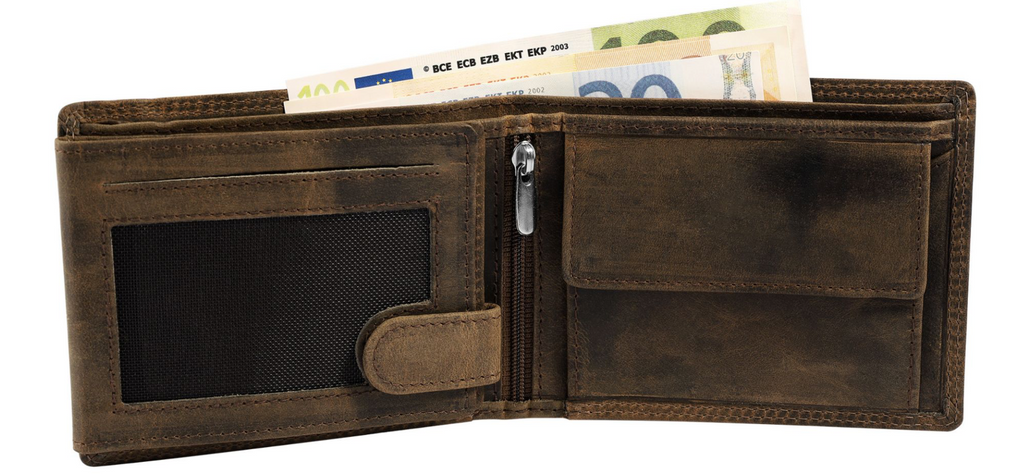 Akzent Leder Geldbörse RFID Schutz  Echtleder Portemonnaie Geldbeutel Traktor**1