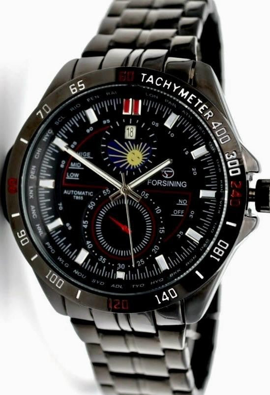 Mega Exklusive Herren Männer Automatik Uhr Schwarz Farben Top Design Keramiklook0