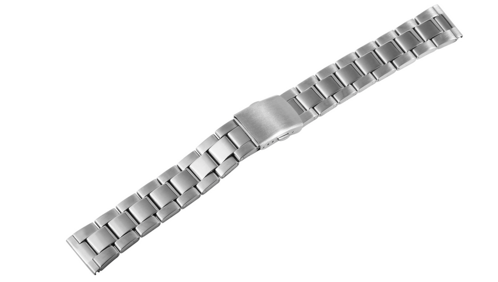 Steinmeister Uhrenarmband Edelstahl Armband  mit Silberfarbener Schließe 22 mm "2