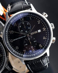 SKM - CHRONOGRAPH - HERREN - UHR - DATUM - LEDER - BLAUES ZIFFERNBLATT - 44MM0