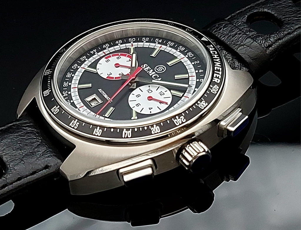 Mega Edle Semca Herren Automatik Armband Uhr Retro Nos Style NEU2