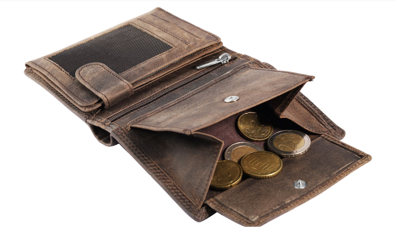 Akzent Basic Leder Geldbörse RFID Schutz Portemonnaie Braun Truck Motiv 33