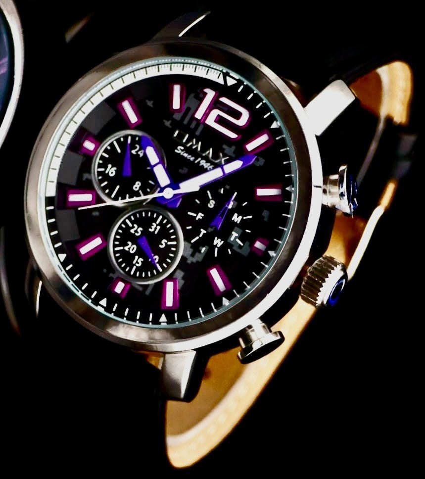 Omax Herren Armband Uhr Schwarz Kalenderanzeige Tag Datum 24 Stundenanzeige NEU*0