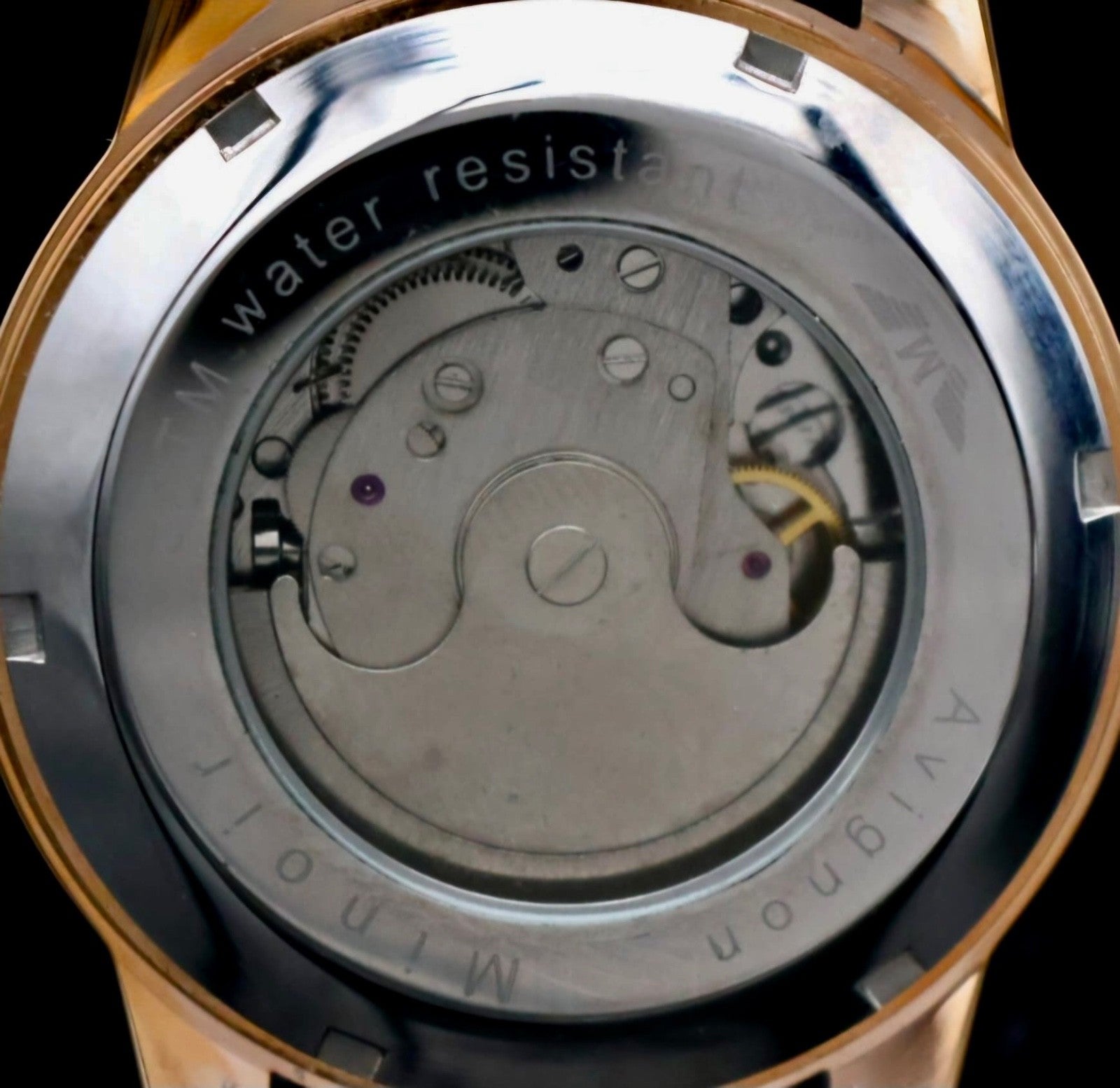 Herren Männer Uhr Automatik Armbanduhr Minoir Herrenuhr mit Lederband  B-WARE **2