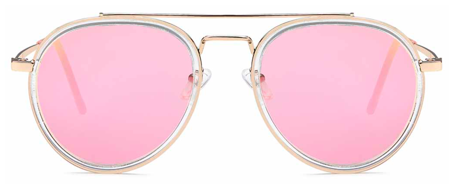 Gil Design Sonnenbrille Damen Frauen UV400 Pilotenbrille Rosa verspiegelt  Neu1