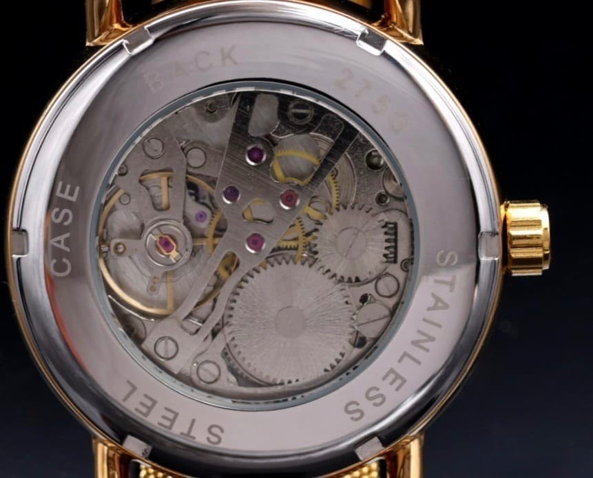 T-Winner Herren Automatikuhr Gold Farben Mechanisch Melanaise Armband Uhr Neu2