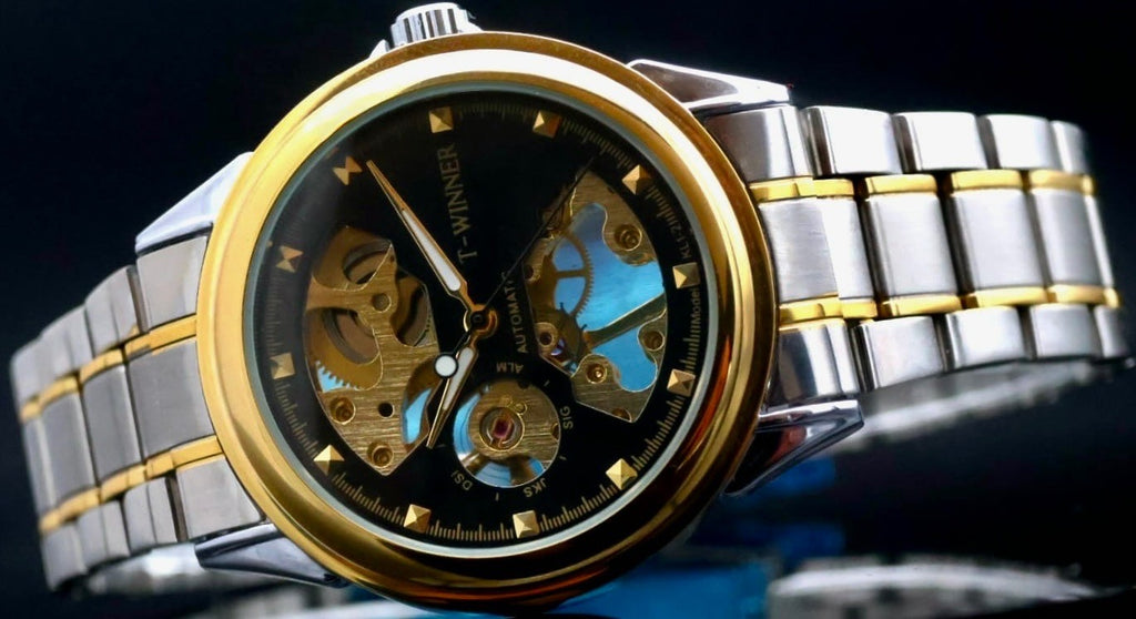 WINNER - AUTOMATIK - HERREN - UHR - BICOLOR - EDELSTAHL - 40MM - NEU1