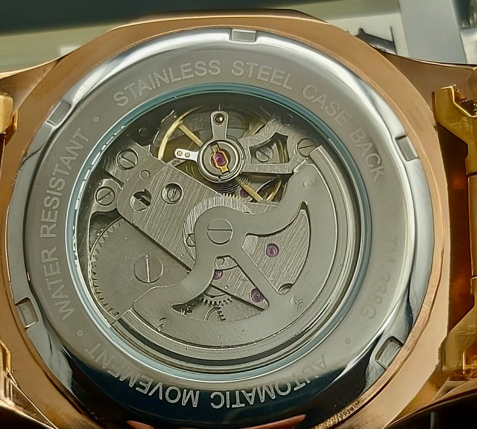 T-WINNER  - HERREN - AUTOMATIK - UHR - GOLDFARBEN - SKELETTUHR - EDELSTAHL3