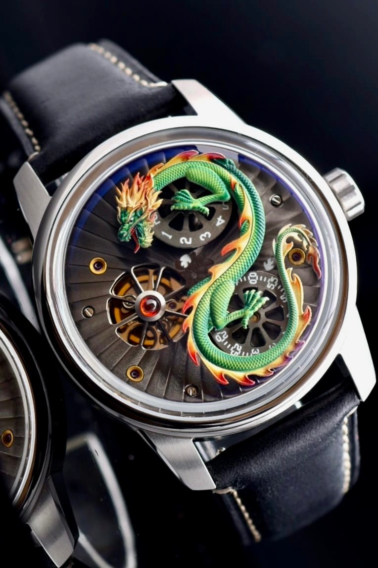 OBLVLO JM-Dragon Design Automatik Herren Uhr 42mm Skeleton Edelstahl Saphirglas1