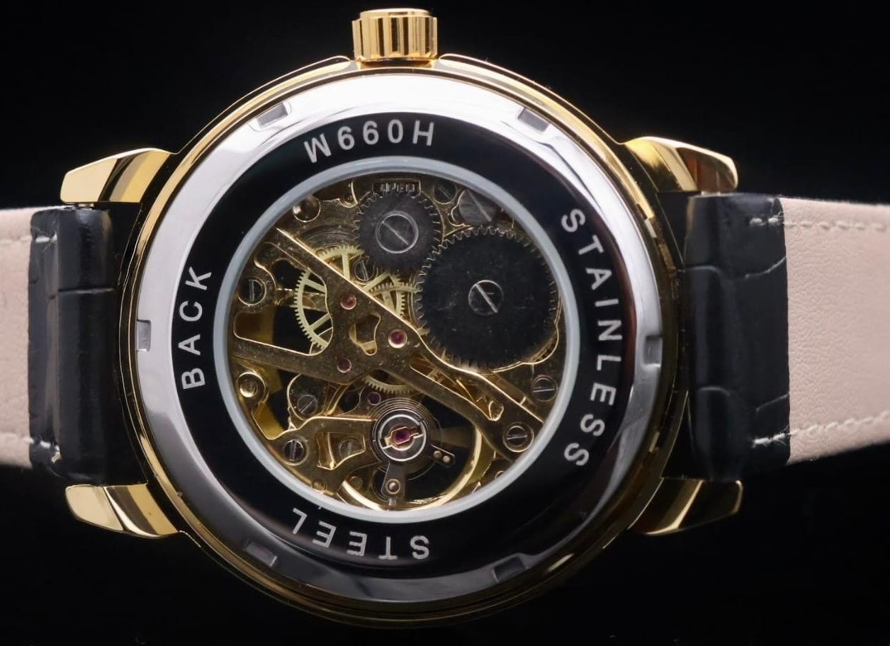 FORSINING - MECHANISCH - HANDAUFZUG - HERREN - UHR - SKELETTUHR - LEDER - 42MM /2