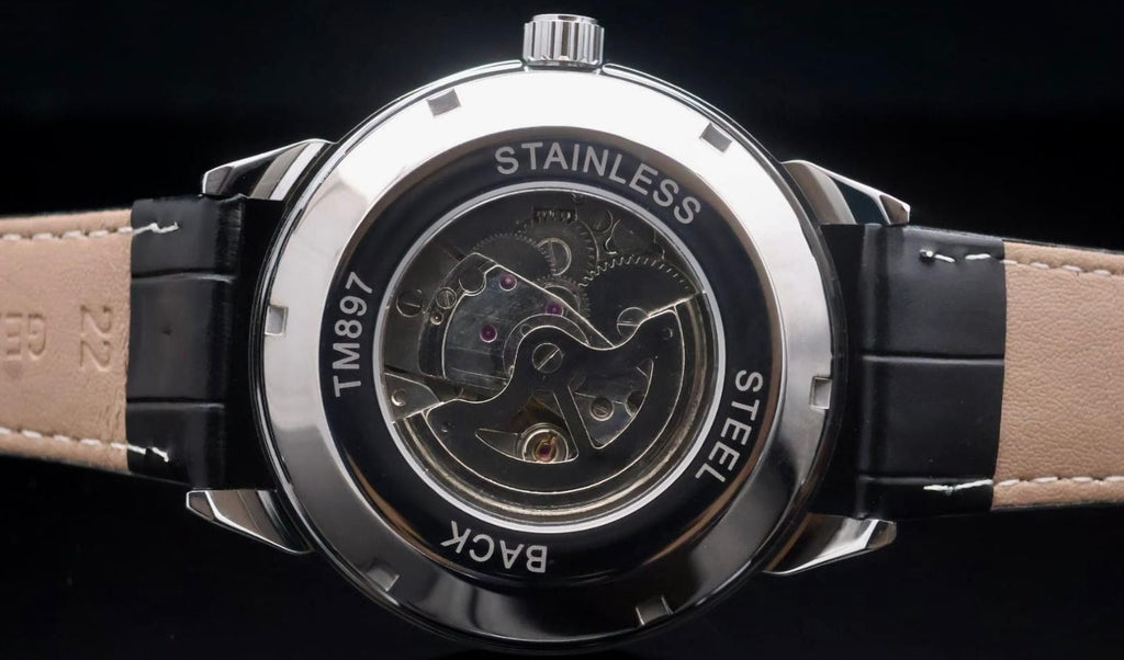 FORSINING - AUTOMATIK - UHR - HERREN - LEDER - WEISS/SCHWARZ - 46MM - NEU2