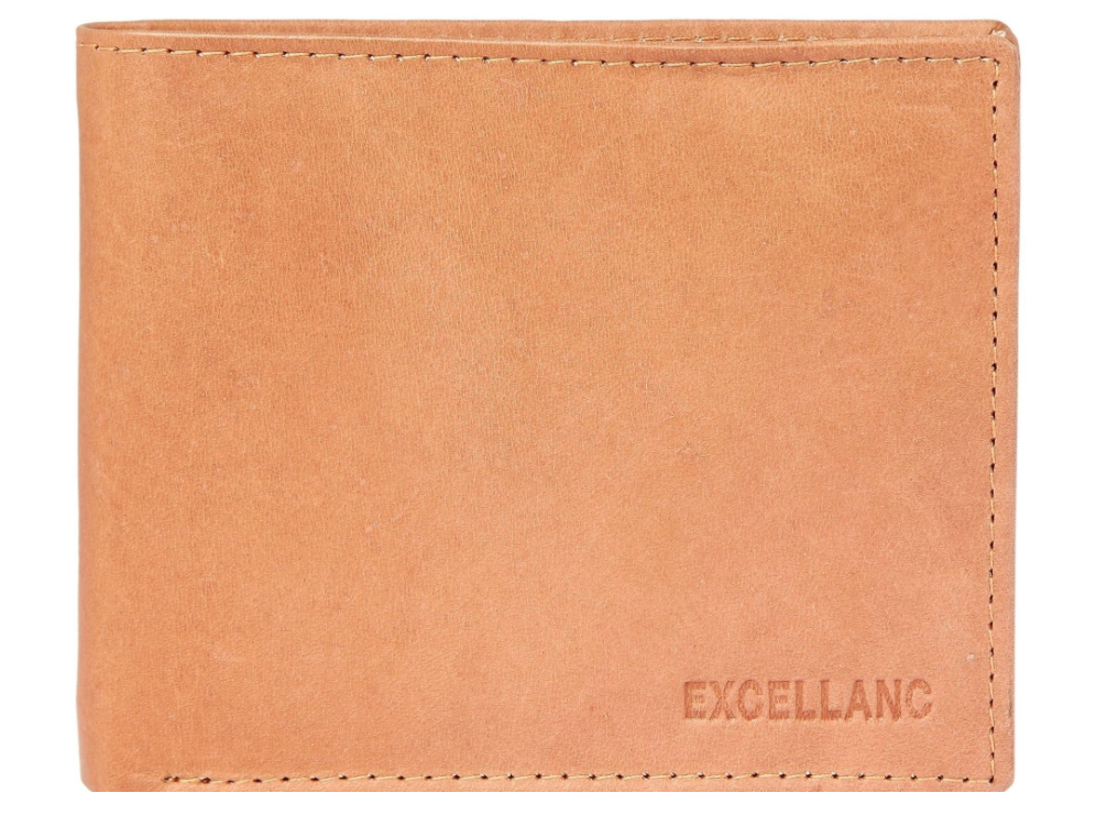 Excellanc Leder Portmonee Geldbörse Echtleder Geldbeutel  Cognac Unisex Neu 40